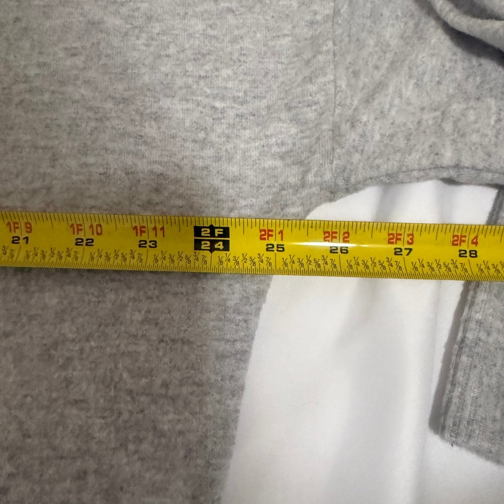 Lucky Brand Grey Ribbed Cutout Back Cropped Pullover Sweater Women's Medium - Picture 8 of 10